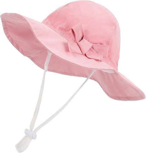 Durio UPF 50+ Baby Sun Hat - Wide Brim Beach Bucket Hats for Infant Girls 0-4T, Outdoor Summer Hat for Newborn to Toddler in Saudi Arabia