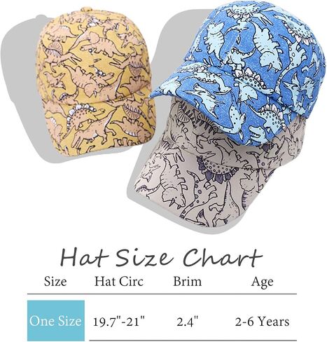 JANGANNSA Dinosaur Boys Girls Caps Embroidery Baby Baseball Caps Cotton Infant Toddler Kids Hat Spring Summer Autumn 2-6Y in Saudi Arabia