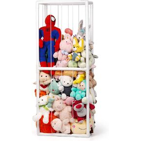 Stuffed Animal Zoo Storage PVC Stuffed Animal Holder, Pink | Vertical Plush Storage Organizer Shelf with Elastic Band for Nursery Play Room Bedroom in Saudi Arabia