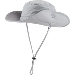 Home Prefer UPF50+ Baby Toddler Sun Hat Boys Kids Wide Brim Fishing Cowboy Hat