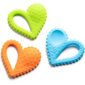 Special Supplies Teether Heart Spoon Oral Motor Therapy Tools, Textured Stimulation and Sensory Input Treatment for Babies and Toddlers, BPA Free Silicone, Dual Use Spoon Plus Teether