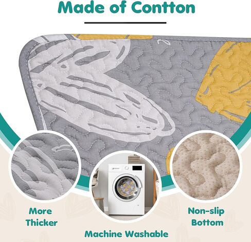 سجادة لعب الأطفال المصنوعة من القطن الناعم للرضع والأطفال الصغار، سجادة وقت الاستلقاء على البطن، سجادة نشاط الطفل للأرضية، سجادة زحف قابلة للطي للاستخدام الداخلي والخارجي in Kuwait