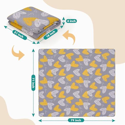 سجادة لعب الأطفال المصنوعة من القطن الناعم للرضع والأطفال الصغار، سجادة وقت الاستلقاء على البطن، سجادة نشاط الطفل للأرضية، سجادة زحف قابلة للطي للاستخدام الداخلي والخارجي in Kuwait