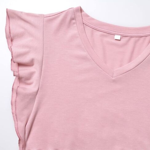 Maternity Pregnancy V Neck Fly Short Sleeve Stylish T Shirt Pregnant Side Ruched Top Shirt in Kuwait