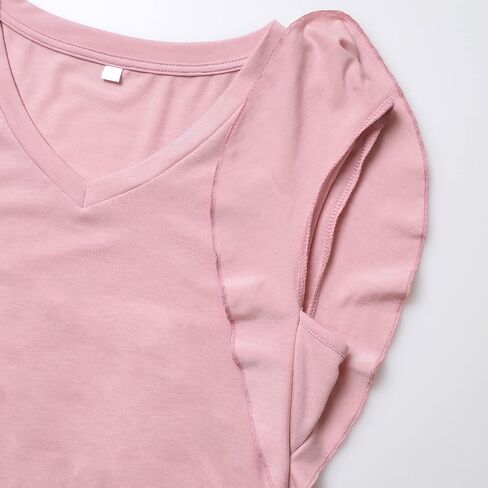 Maternity Pregnancy V Neck Fly Short Sleeve Stylish T Shirt Pregnant Side Ruched Top Shirt in Kuwait