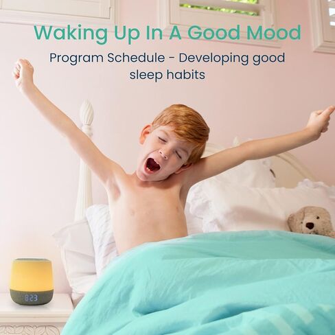 جهاز الصوت والإضاءة من بيبي سينس دريمر، ضوء ليلي RGB قابل للتعديل، عرض الساعة ودرجة الحرارة، مدرب النوم، جدول البرامج، مهدئ للضوضاء باللون الأبيض والوردي والبني، التهويدات والأصوات in Kuwait