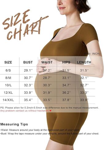 POSHDIVAH بدلة أمومة نسائية برقبة مربعة بدلة حمل تي شيرت علوي بأكمام قصيرة رومبير in Kuwait