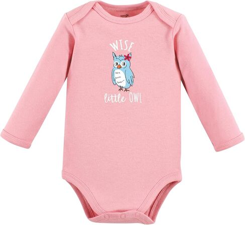 Touched by Nature Unisex Baby Organic Cotton Long-Sleeve Bodysuits, Girl Woodland Alphabet, 9-12 Months in Kuwait