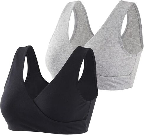 Women's Cotton Wireless Sleep Bra for Nursing and Maternity in Saudi Arabia