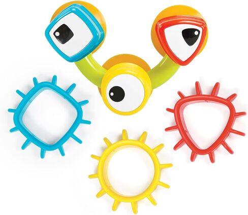 لعبة استحمام سبين اند سباوت ووتر جير من يوكيدو - شكل ثلاث تروس بعيون جاحظة كبيرة في المنتصف تدور وتثبت بحوض الاستحمام in Kuwait