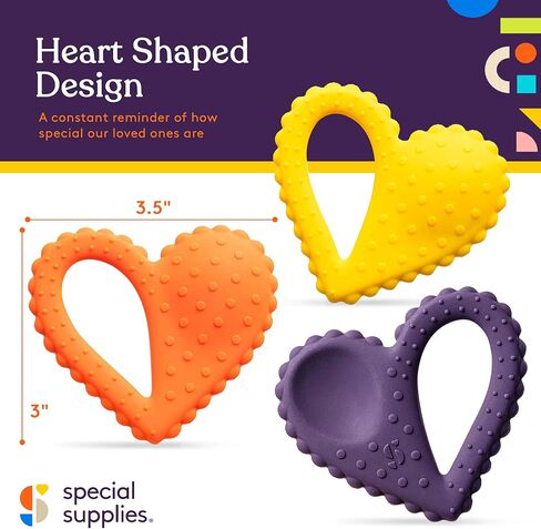 Special Supplies Teether Heart Spoon Oral Motor Therapy Tools, Textured Stimulation and Sensory Input Treatment for Babies and Toddlers, BPA Free Silicone, Dual Use Spoon Plus Teether in Saudi Arabia