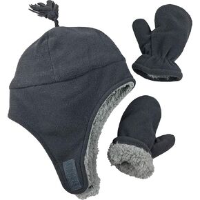 N'Ice Caps Little Kids Baby Fleece Hat Mitten Set - Sherpa Lined Boys Girls in Saudi Arabia