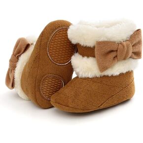 Baby Girls Boys Snow Boots Plush Soft Sole Anti-Slip Warm Winter Shoes Toddler First Walkers… in Kuwait
