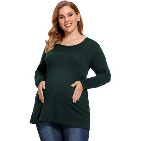 L نمط المرأة قمم الأمومة زائد أحجام قصيرة الأكمام جولة الرقبة الجانب Ruching قميص 3 قطعة دعوى in Kuwait