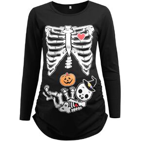 Detigee Womens Maternity Shirt Pregnancy Halloween T-Shirt Halloween Costume Maternity Tops