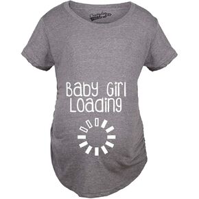 Maternity Baby Girl Loading T Shirt Funny Pregnancy Announcement Reveal Cool Tee