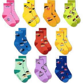 Accessory Supply Sesame Street Toddler Socks, Grip Socks for Kids, Toddler Socks with Grippers, Toddler Non Slip Socks