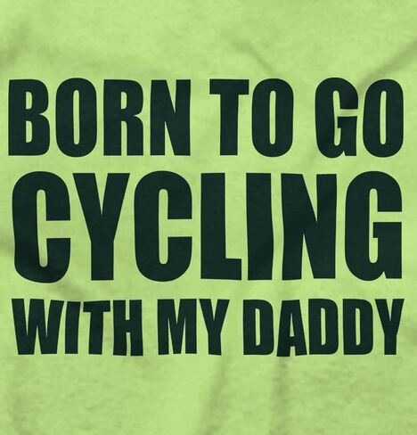 Brisco Brands Born To Go Cycling With My Daddy Baby Romper Boys or Girls in Kuwait