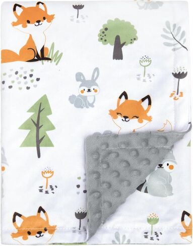 BORITAR Baby Blanket for Boys Girls Soft Minky with Double Layer Dotted Backing, Lovely Animals Printed 50 x 60 Inch Receiving Blanket in Kuwait