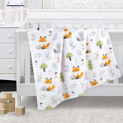 BORITAR Baby Blanket for Boys Girls Soft Minky with Double Layer Dotted Backing, Lovely Animals Printed 50 x 60 Inch Receiving Blanket in Kuwait
