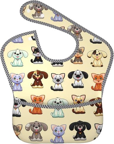 مريلة أطفال مقاومة للماء من AVULZGD للأولاد والبنات الصغار يأكلون مع صائد الطعام من 6 إلى 18 شهرًا in Kuwait