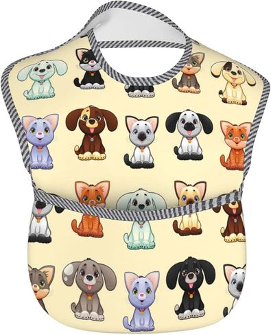 مريلة أطفال مقاومة للماء من AVULZGD للأولاد والبنات الصغار يأكلون مع صائد الطعام من 6 إلى 18 شهرًا in Kuwait