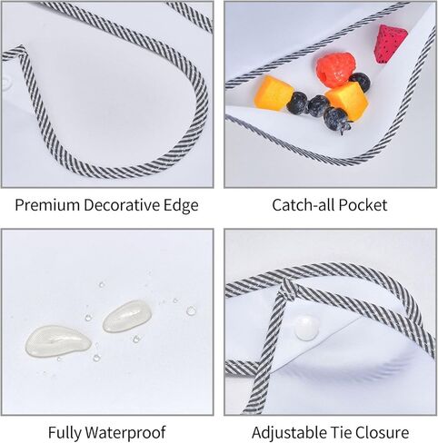 مريلة أطفال مقاومة للماء من AVULZGD للأولاد والبنات الصغار يأكلون مع صائد الطعام من 6 إلى 18 شهرًا in Kuwait