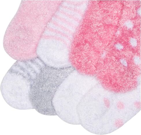 Hudson Baby Unisex Cotton Rich Newborn and Terry Socks, Dots Stripes, 6-12 Months in Saudi Arabia