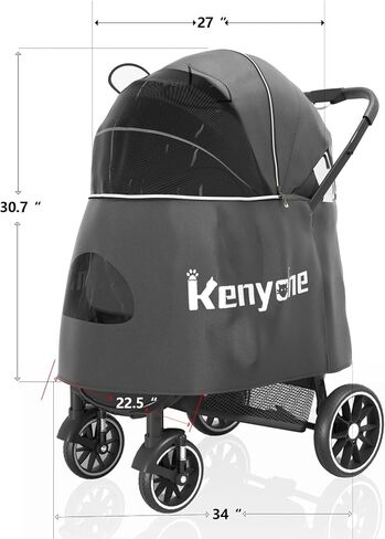 Kenyone Rain Cover Universal - Viewable Window Stroller Poncho, High Privacy Weather Shields Travel Stroller Accessories, Gray in Saudi Arabia