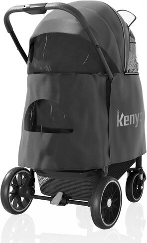 Kenyone Rain Cover Universal - Viewable Window Stroller Poncho, High Privacy Weather Shields Travel Stroller Accessories, Gray in Saudi Arabia