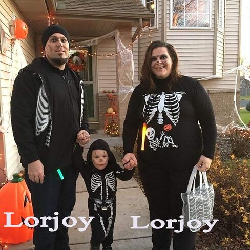 Women's Maternity Funny Xray Halloween Skeleton Costume Pregnancy Cute Long Sleeve Pregnant T Shirts in Saudi Arabia