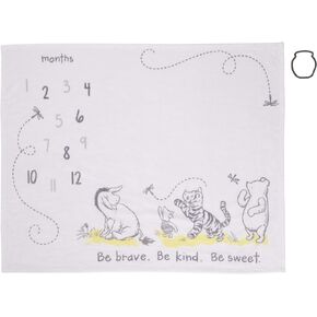 Disney Princess White, Pink, Yellow and Aqua Super Soft Milestone Baby Blanket in Saudi Arabia