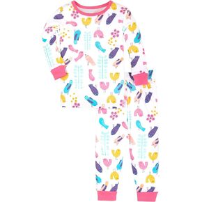 طقم ملابس نوم بأكمام طويلة من القطن الطبيعي الممشط للغاية للفتيات من Lamaze، قطعتان، بدون قدم، عبوة واحدة in Kuwait