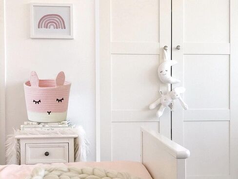 T&T Homewares Small Giraffe Baskets for Baby Diaper Organizer, Nursery Storage Room Decor, Kids Room Organizer, Cat Dog Toy Storage in Saudi Arabia