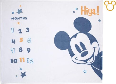 Disney Princess White, Pink, Yellow and Aqua Super Soft Milestone Baby Blanket in Saudi Arabia