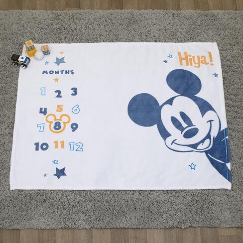 Disney Princess White, Pink, Yellow and Aqua Super Soft Milestone Baby Blanket in Saudi Arabia