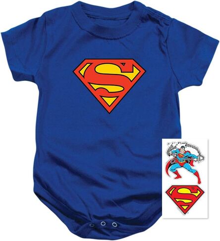 بدلة قطعة واحدة للأطفال الرضع بشعار Popfunk Superman من مجموعة ملابس الأطفال الرضع من الأولاد in Kuwait