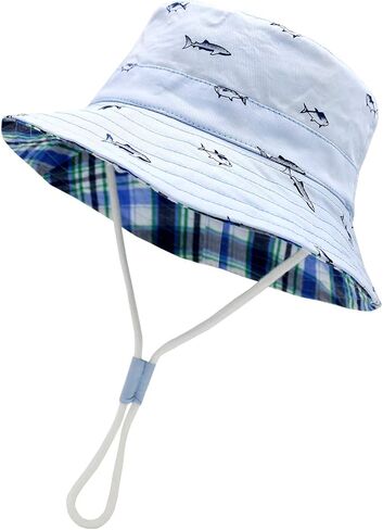 Sarfel Baby Sun Hat قبعات الصيف للأطفال الصغار بعامل حماية من الأشعة فوق البنفسجية 50+ قبعة دلو للأطفال قبعات الشاطئ للأطفال الأولاد in Kuwait