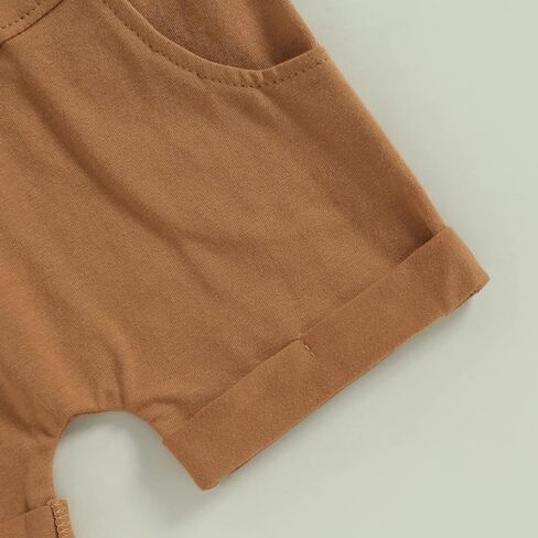 Arvbitana Unisex Toddler Baby Boy Girl Summer Clothes Short Sleeve T-Shirt Top+Short Pants Cotton Two Piece Solid Outfit Set in Kuwait