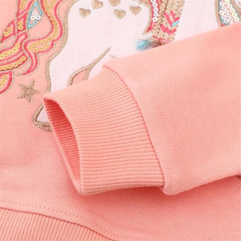 Little Girls Sweatshirts Cotton Long Sleeve Crewneck Pullover Toddler Kids Winter Warm Shirt Sweater Tops 2t-8t in Kuwait