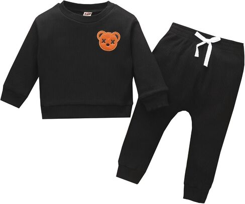 Toddler Boy Clothes 2T 3T 4T 5T Fall Outfits Baby Pullover & Pants Sets Kids Winter 2Pcs Sweatsuit in Saudi Arabia