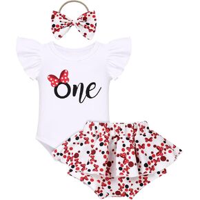FYMNSI Baby Girls Mouse زي عيد الميلاد الأول عباد الشمس الخوخ رومبير واحد + شورت توتو + عصابة رأس لدعائم صور سحق الكيك in Kuwait