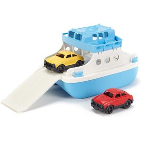 Green Toys Ferry Boat with Mini Cars Bathtub Toy, Blue/White, Standard in Kuwait