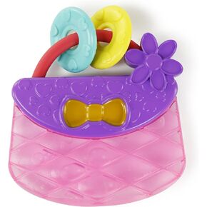 Bright Starts Carry & Teethe Purse Chillable Teether Toy, Ages 3 months +, Pretty in Pink