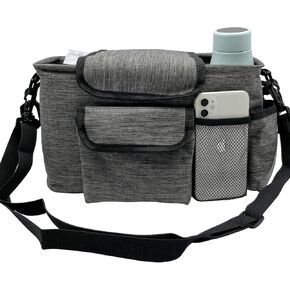 حقيبة تنظيم عربة الأطفال من ديزومو، مساحة كبيرة مع حاملي أكواب، جيوب متعددة بسحاب، تجهيزات خطافية أمان غير قابلة للانزلاق تناسب معظم عربات الأطفال in Kuwait