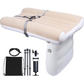 MiiDD Inflatable Airplane Kids Bed-Toddler Travel Bed,Airplane Bed for Toddler,Baby Travel Bed,Inflatable Car Baby Travel Bed,Kids Baby Seat Extender with Hand Pump Seat Belt and Carry Bag(Blue) in Kuwait