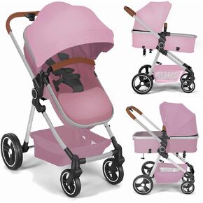 عربات أطفال Arlifo 2 في 1 عربة أطفال قياسية للرضع والأطفال الصغار، Coches para Bebes Modernos 2023، عربة أطفال خفيفة الوزن قابلة للطي للسفر مع حامل أكواب