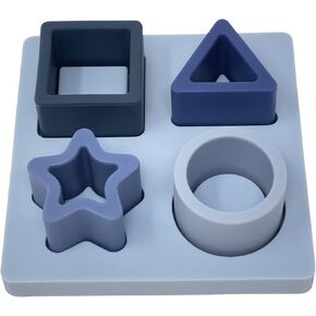 شركة BraveJusticeKidsCo. التعليم المبكر سيليكون لغز الطفل | مكعبات بناء ألعاب للأطفال الصغار (أزرق) in Kuwait