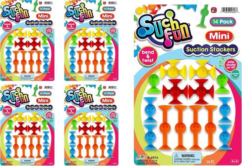JA-RU Such Fun Mini Suction Stackers (1 Pack, 14 Units per Pack) Fun Connect Suction Cup Suckers. Kids Shower Bath Toys. STEM Educational Learning Autism Sensory Toys. Stocking Stuffers Kids. 4896-1 in Kuwait