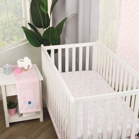 ملاءة سرير أطفال ملائمة فائقة النعومة باللون الوردي من Carter's Dinosaur Princess، مقاس 52 × 28 بوصة (عبوة من قطعة واحدة) in Kuwait